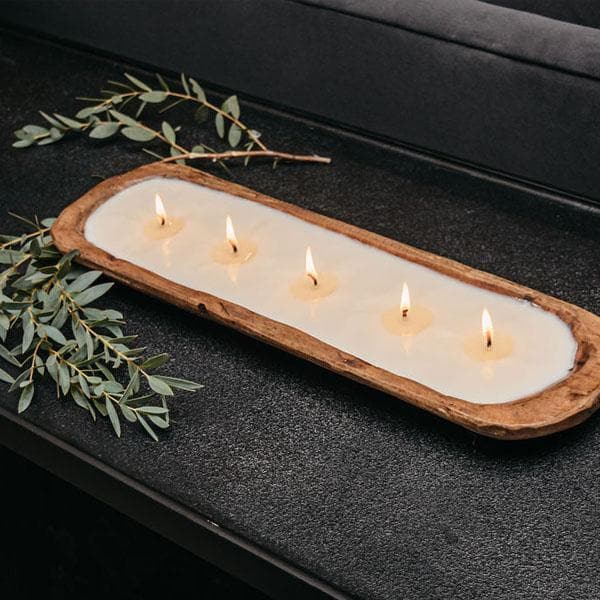 5-Wick Dough Bowl Soy Candle - Amber Noir