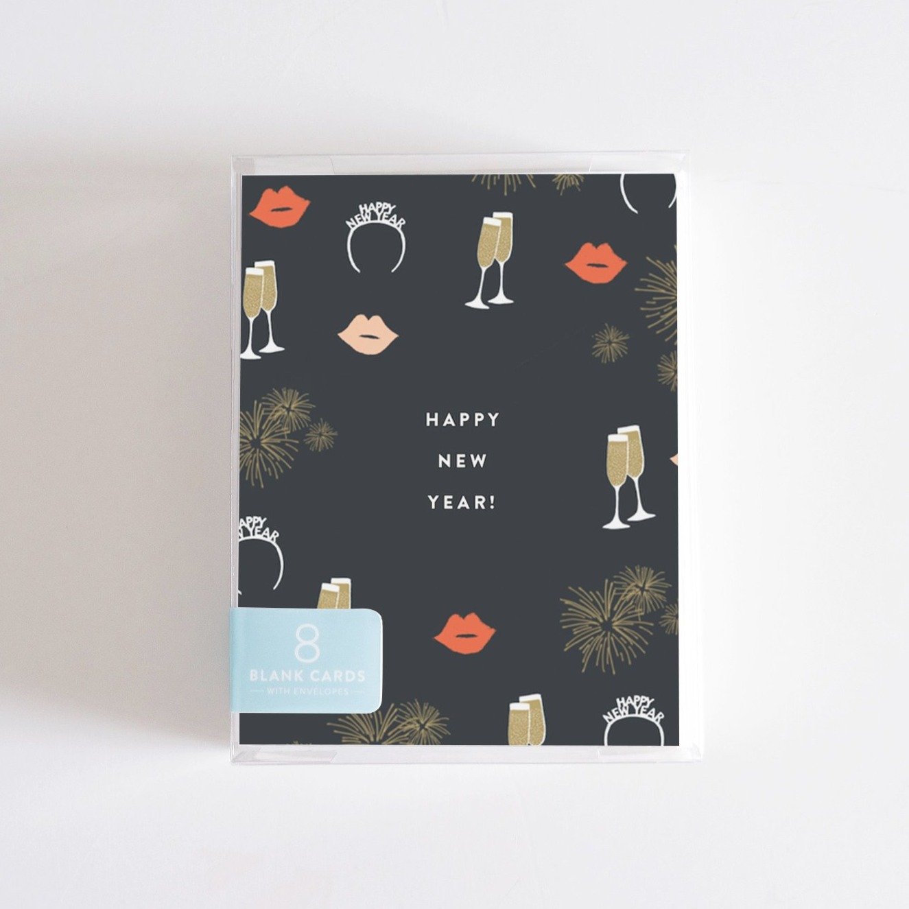 New Years Boxed Set of 8 Cards