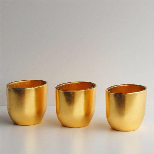Golden Goddess Oval Vases