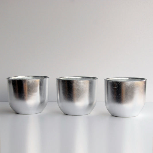 Silver Goddess Oval Vases