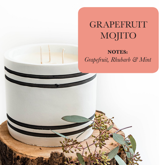 Grapefruit Mojito Striped Candle
