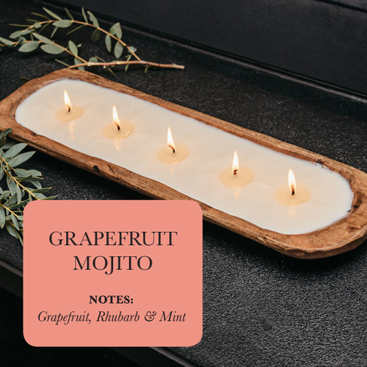 Grapefruit Mojito-5-Wick Dough Bowl Soy Candle